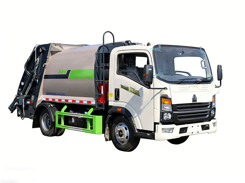 重汽豪沃藍(lán)牌5.8方壓縮垃圾車